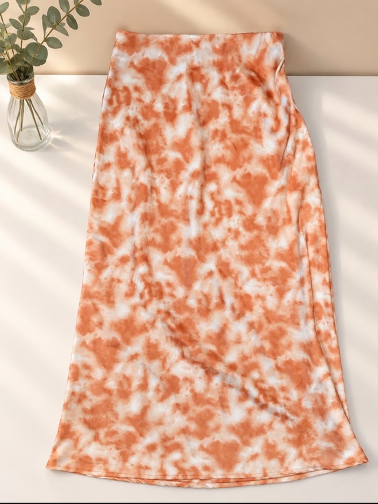 Forever 21 Dresses & Skirts - Forever 21 Orange and White Tie-Dye Maxi Skirt